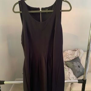 Navy J Crew fit and flare dress